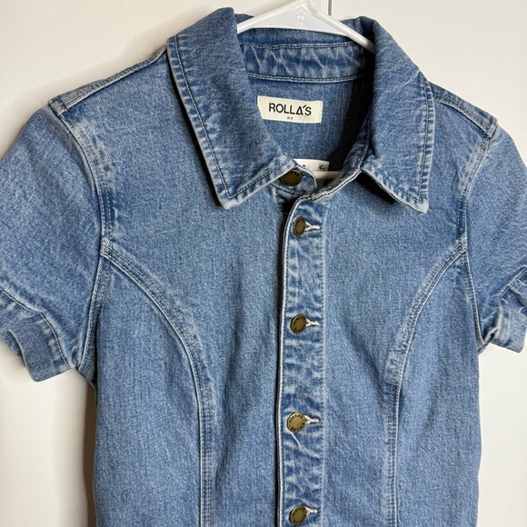 Rolla’s Sailor Denim Romper in Mid Blue - Small NWT - Picture 5 of 11